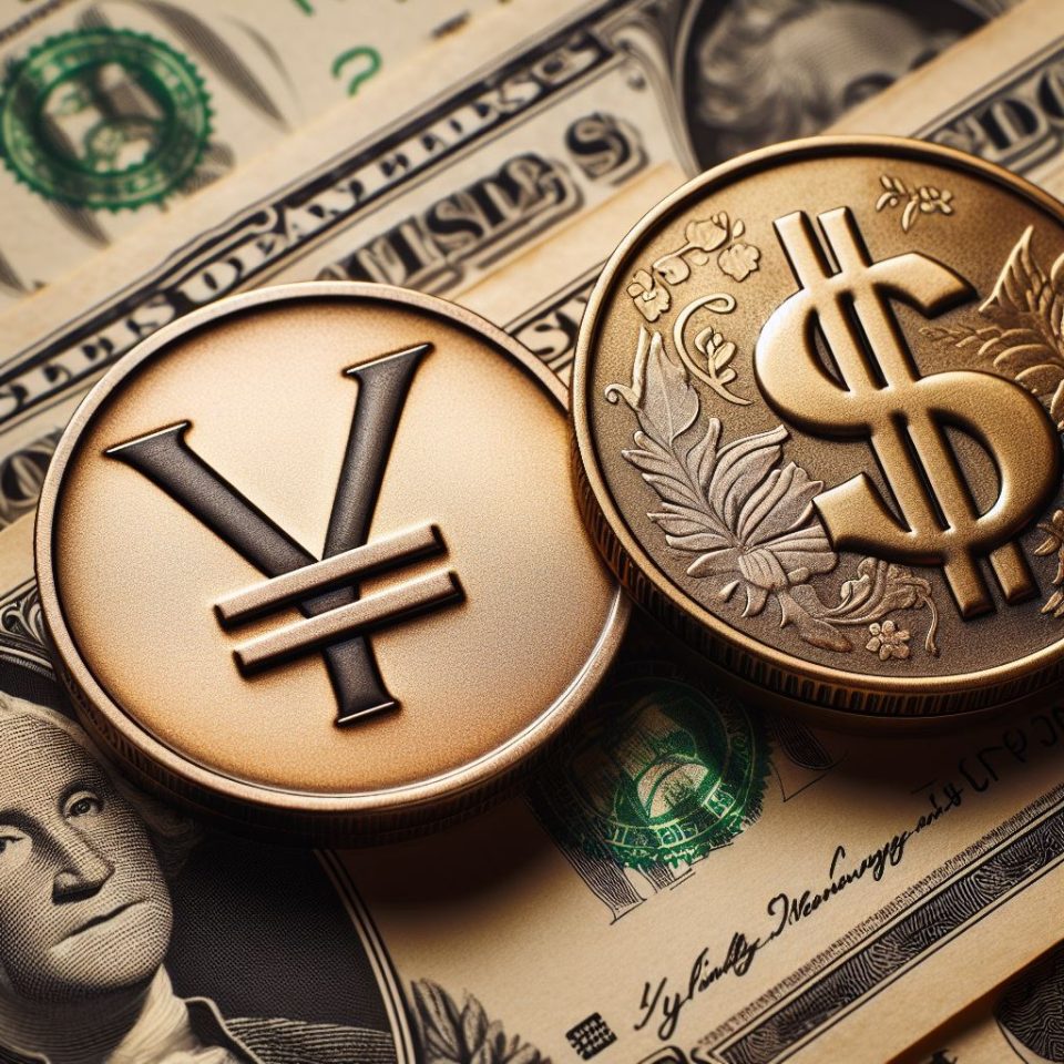 the yen and dollar
